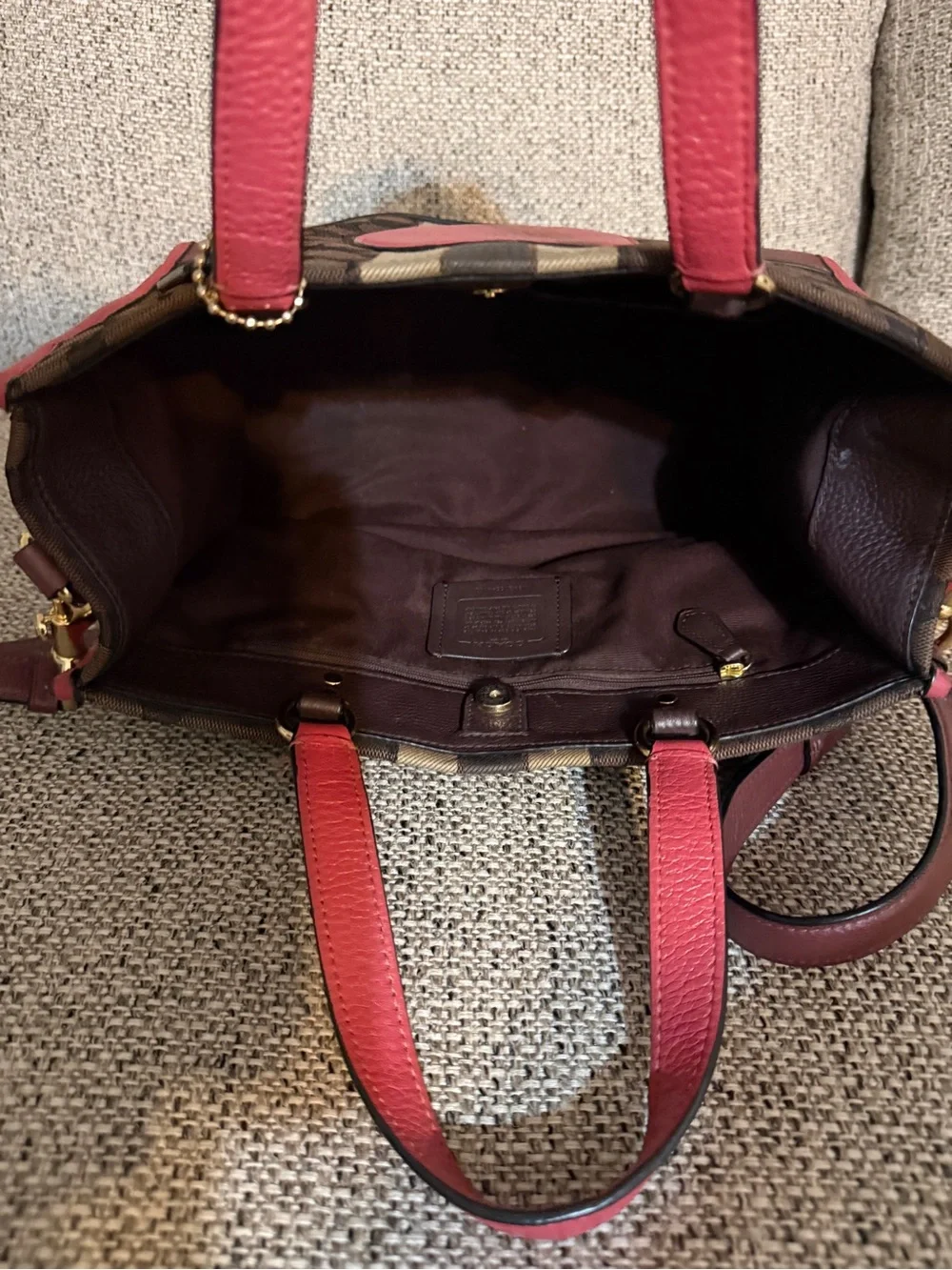 Coach tote brown